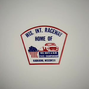 Original Wisconsin International Raceway Red, White & Blue State Championship Decal