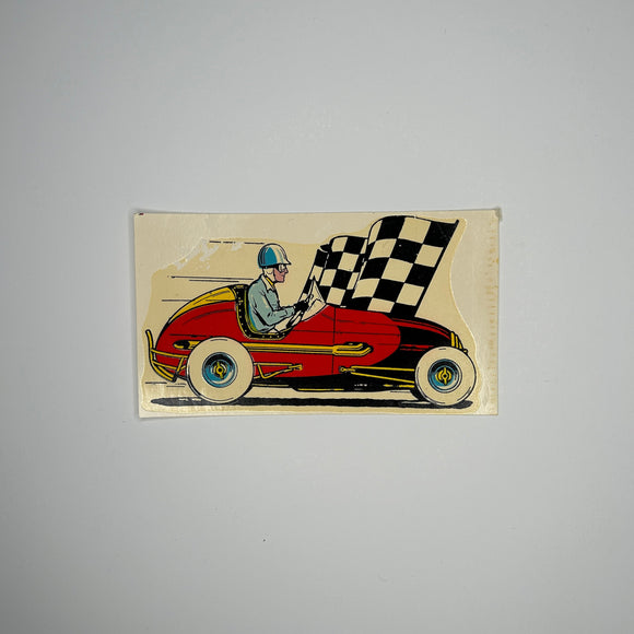 Original Midget Racer with Flag Waterslide Decal