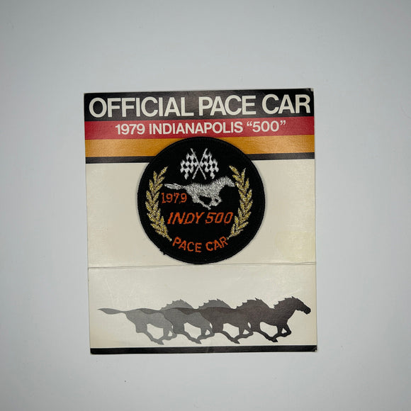 Original 1979 Indy 500 Pace Car Patch with back up card