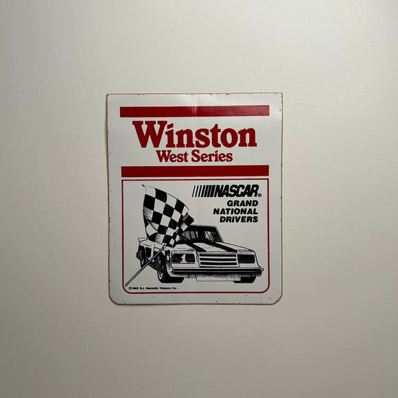 Original Winston West Series NASCAR Grand National Drivers Decal