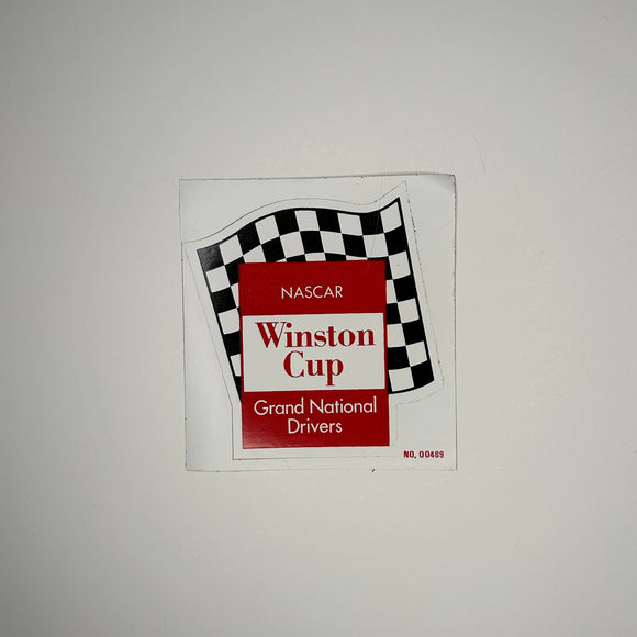 Original NASCAR Winston Cup Grand National Drivers Decal