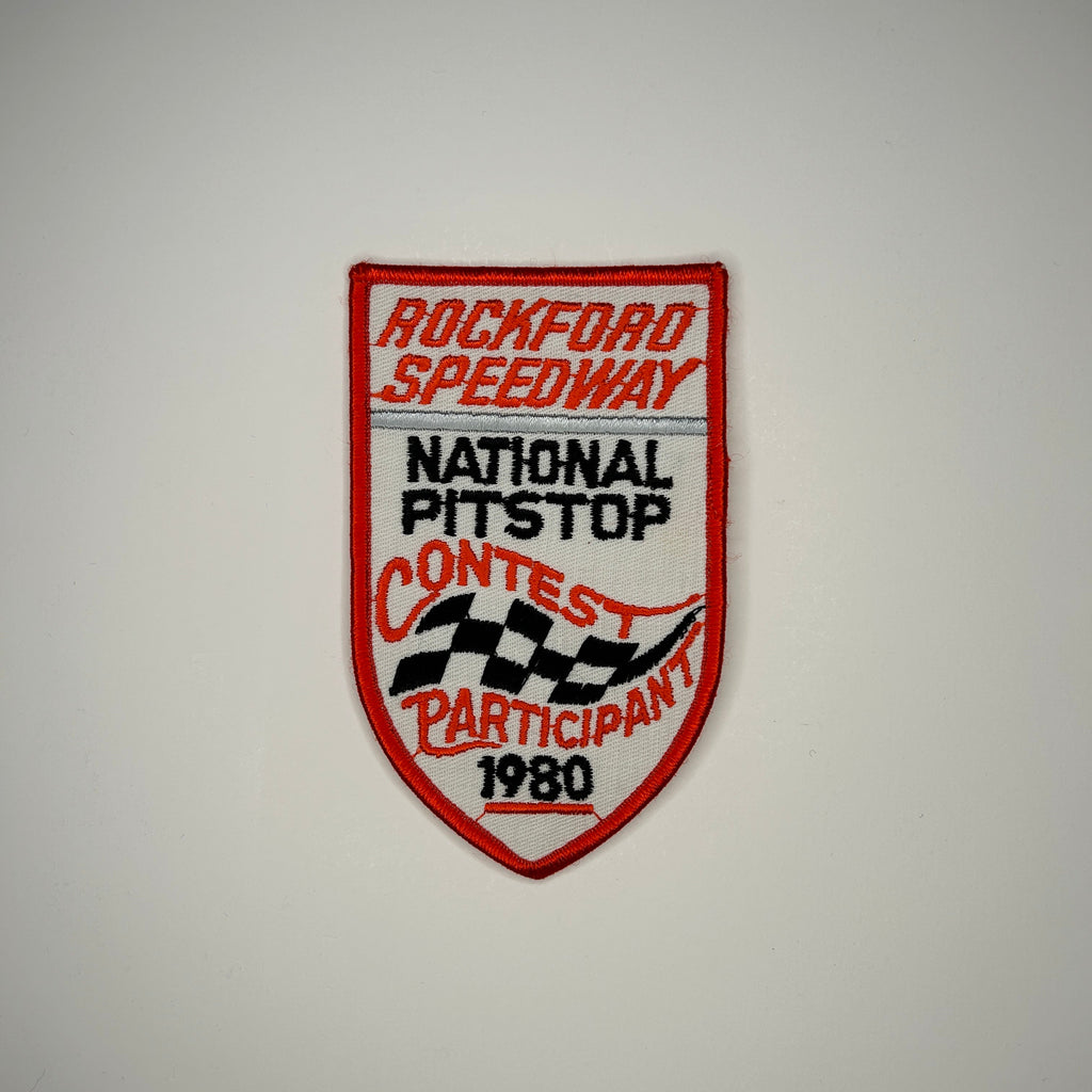 Original Rockford Speedway 1980 National Pitstop Contest Participant Patch