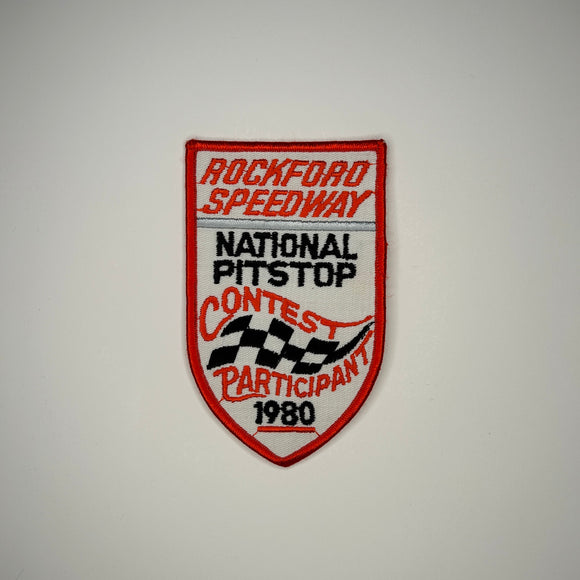 Original Rockford Speedway 1980 National Pitstop Contest Participant Patch