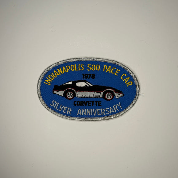 Original 1978 Indianapolis 500 Pace Car Silver Anniversary Patch