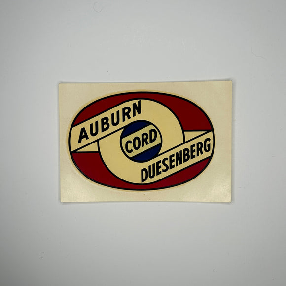 Original Auburn Cord Duesenberg Waterslide Decal