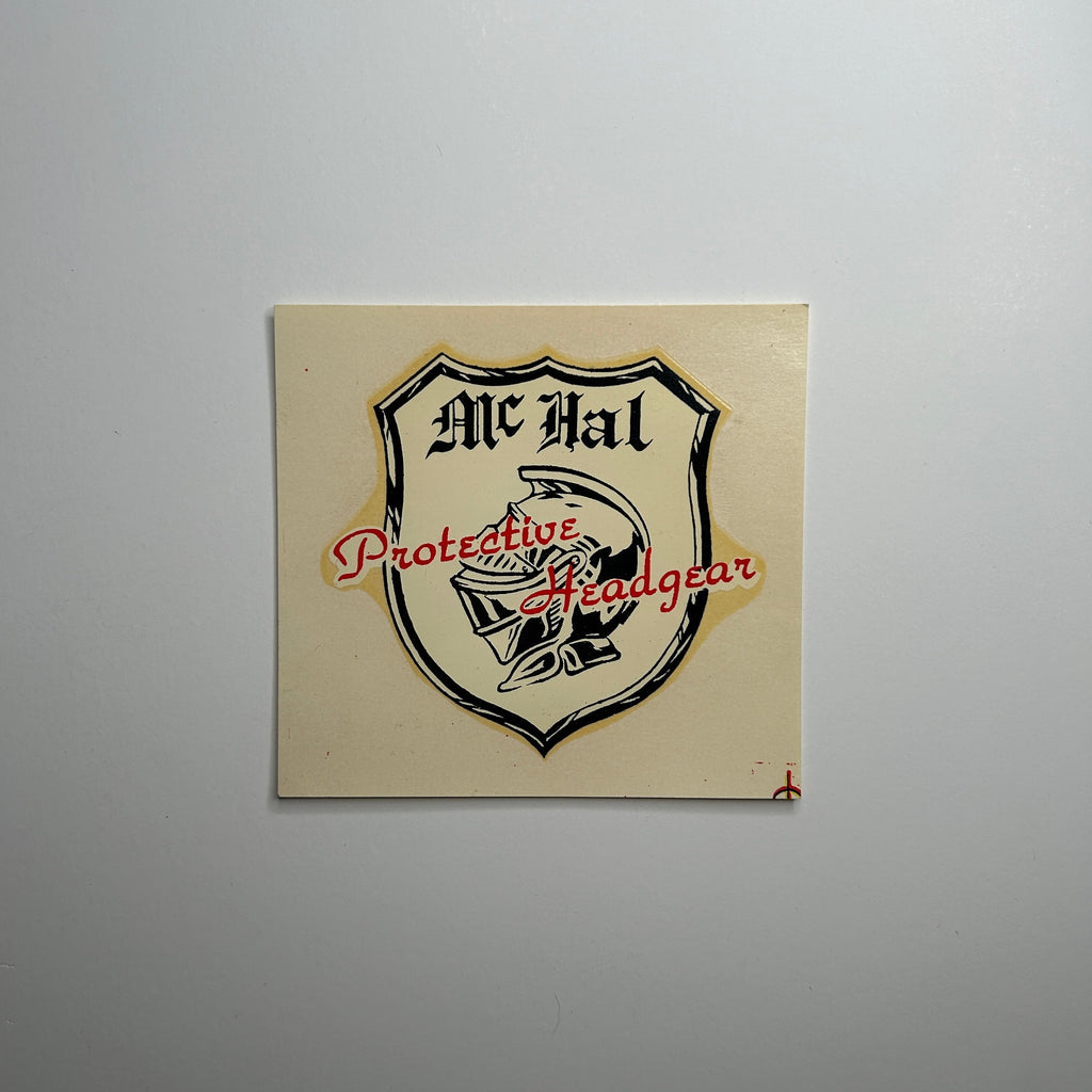 Original Mc Hal Protective Headgear Waterslide Decal