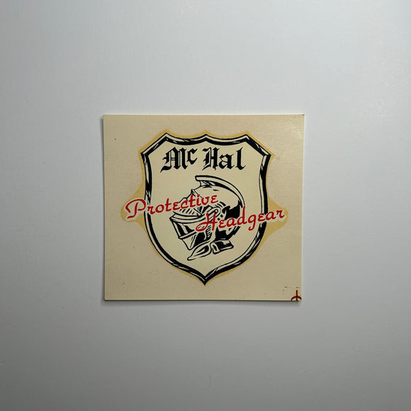 Original Mc Hal Protective Headgear Waterslide Decal