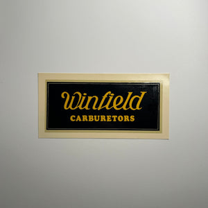 Original Winfield Carburetors Waterslide Decal