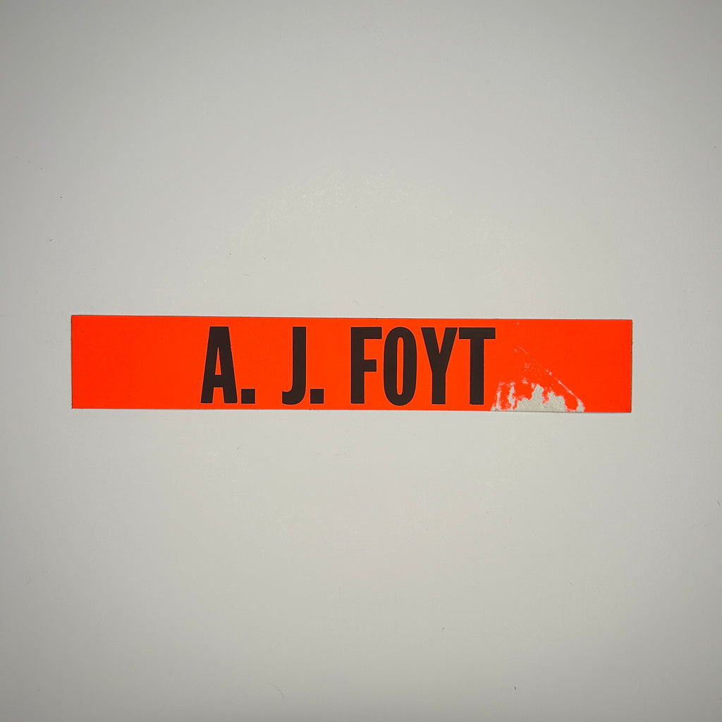 Original A.J. Foyt Decal damaged