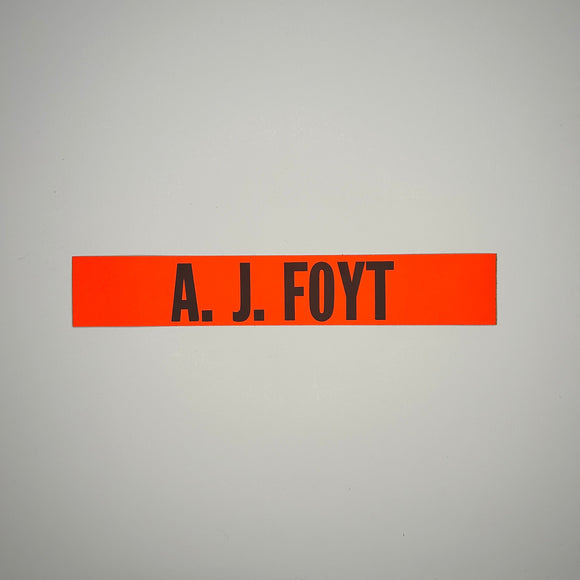 Original A.J. Foyt Decal