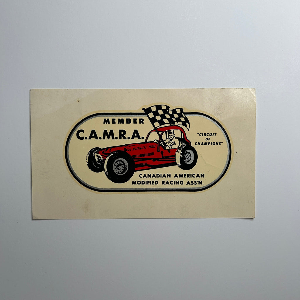 Original C.A.N.R.A. Canadian American Modified Racing Association Waterslide Decal