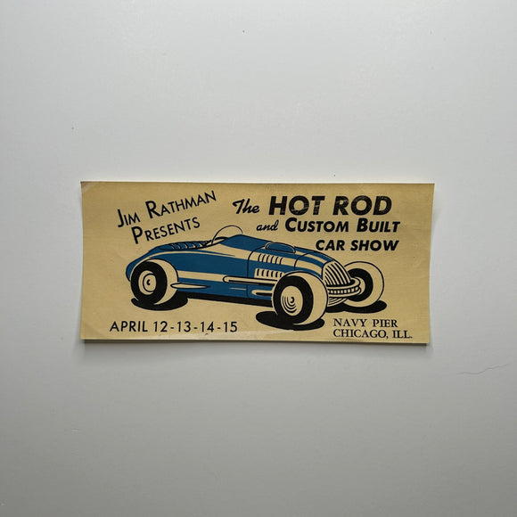 Original Jim Rathman Presents The Hot Rod and Custom Built Car Show Print