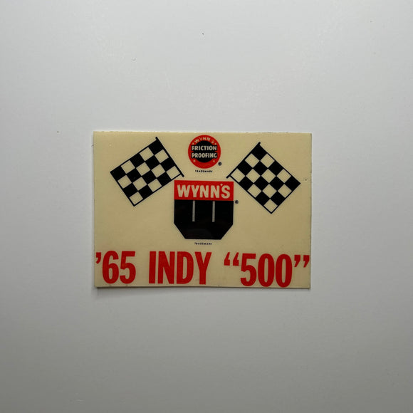 Original Wynn's 1965 Indy 500 Laminated Print