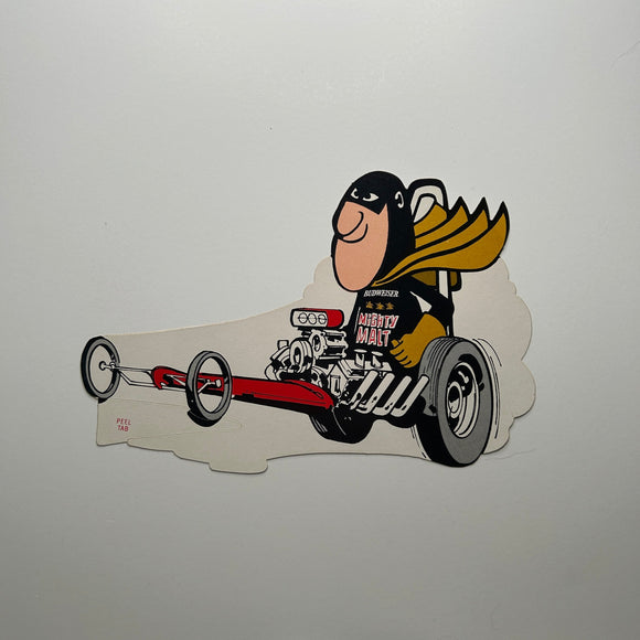 Original Bud Man Budweiser Dragster Decal