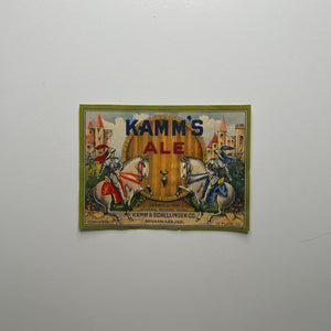 Original Kamm's Ale Label