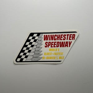 Original Winchester Speedway Oldest-World's Hi-Banked 1/2 Mile Decal