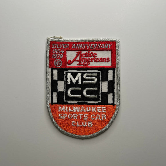 Original Active Americans Grand Prix MS CC Milwaukee Sports Car Club Silver Anniversary 1954-1979 Patch