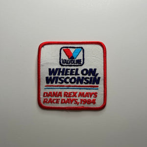 Original Valvoline Wheel On Wisconsin Dana Rex Mays Race Days 1984 Patch