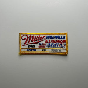 Original Miller Nashville All American 400 1985 North vs. South Patch