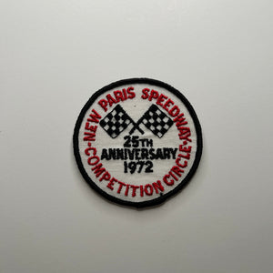 Original New Paris Speedway Competition Circle 25th Anniversary 1972 Patch