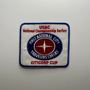 Original USAC National Championship Series First National City Travelers Checks Citicorp Cup Patch