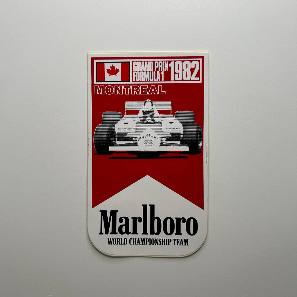 Original Marlboro Grand Prix Formula 1 1982 Montreal Decal