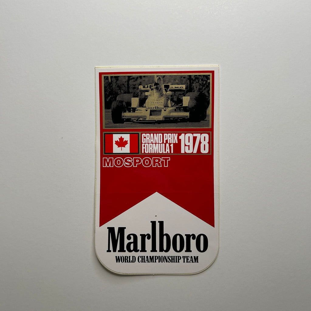 Original Marlboro Grand Prix Formula 1 1978 Mosport Decal