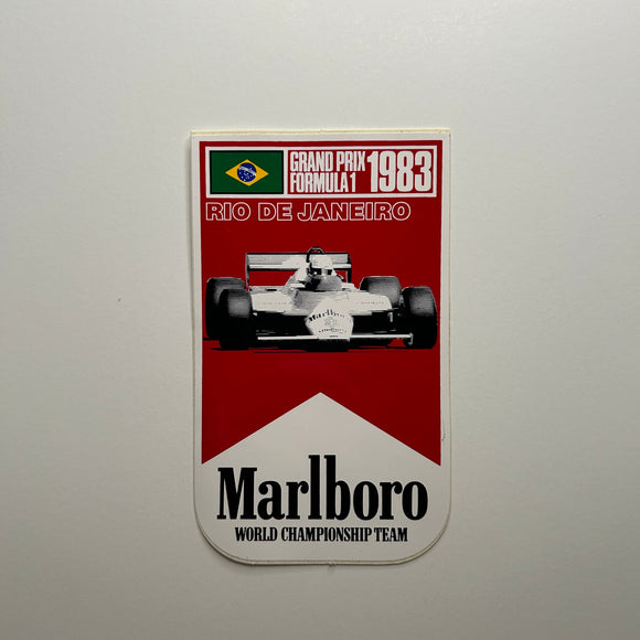 Original Marlboro Grand Prix Formula 1 1983 Rio de Janeiro Decal