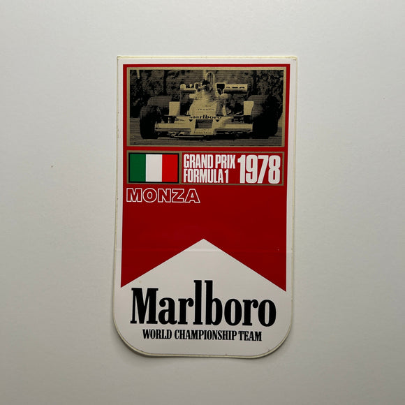 Original Marlboro Grand Prix Formula 1 1978 Monza Decal