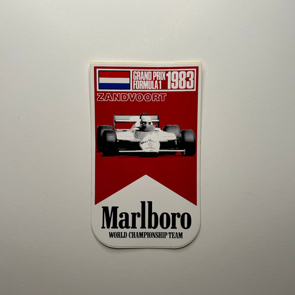 Original Marlboro Grand Prix Formula 1 1983 Zandvoort Decal