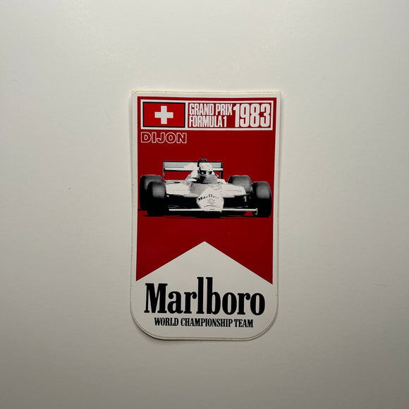 Original Marlboro Grand Prix Formula 1 1983 Dijon Decal