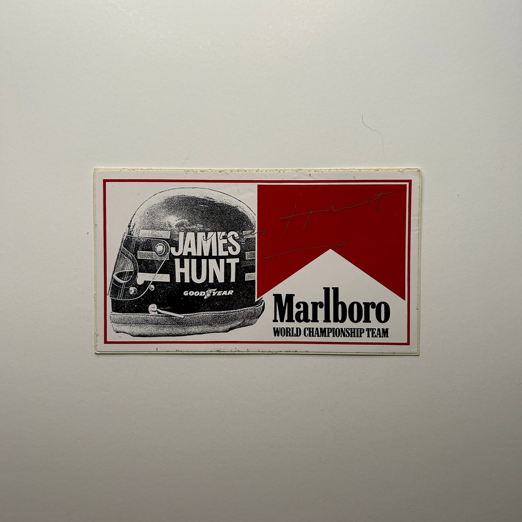 Original Marlboro James Hunt Printed Signature Decal