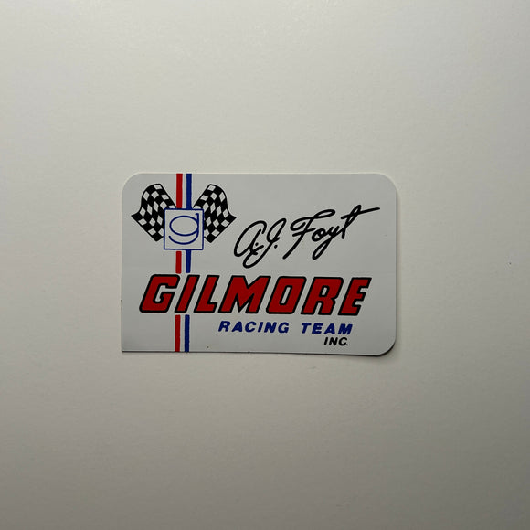 Original A.J. Foyt Gilmore Racing Team Decal