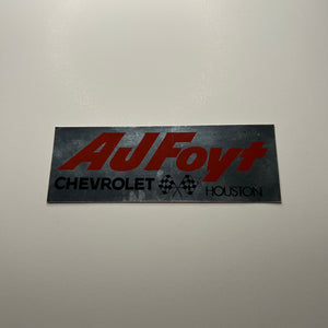 Original A.J. Foyt Chevrolet Houston Decal