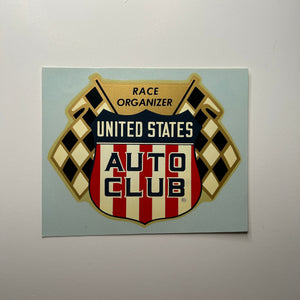 Original USAC United States Auto Club Race Organizer Waterslide Decal