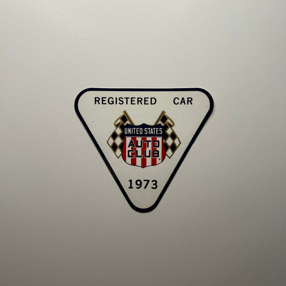 Original USAC United States Auto Club Registered Car 1973 Decal