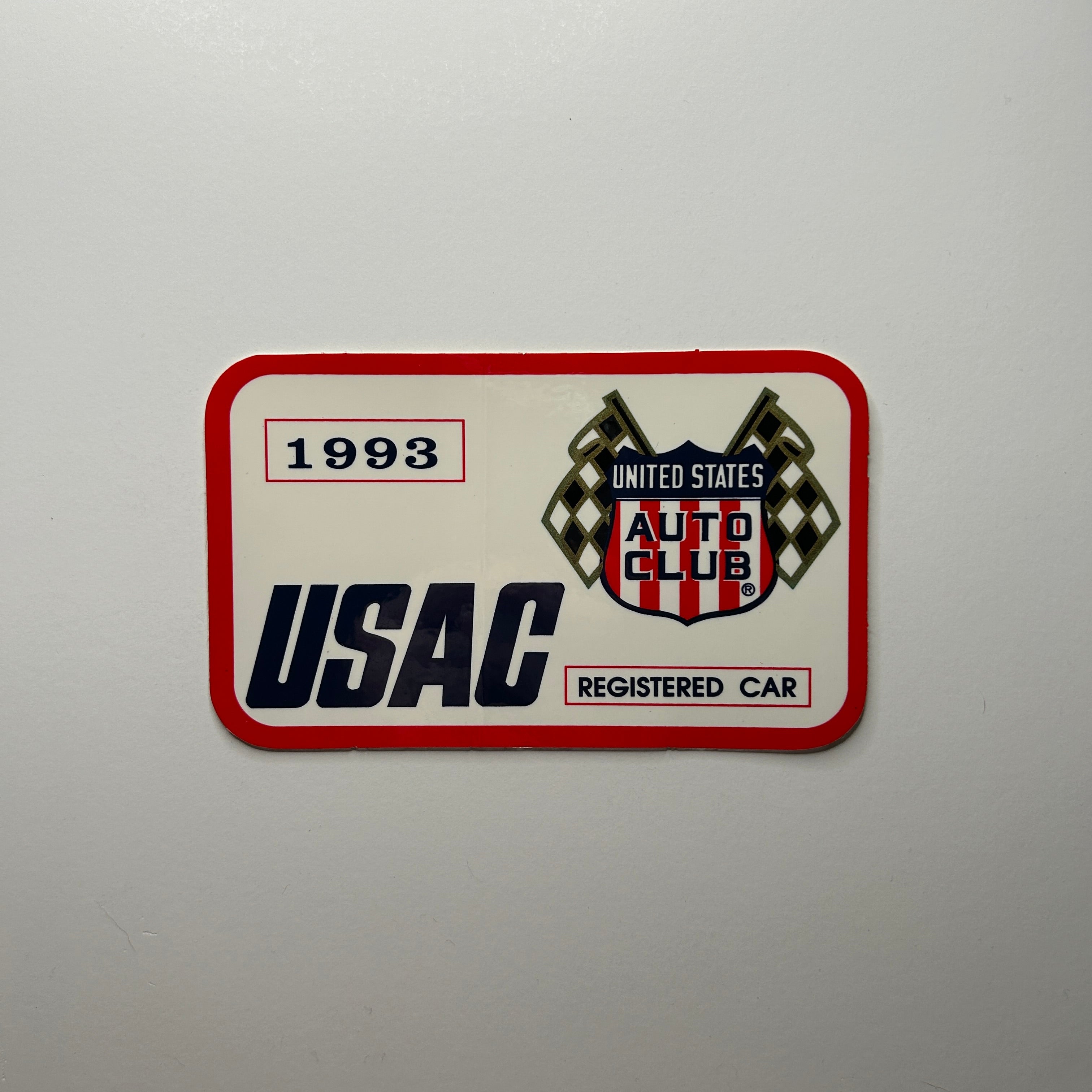 Usac Racing Decal Original USAC United States Auto Club 1993 Registered Car Decal ...