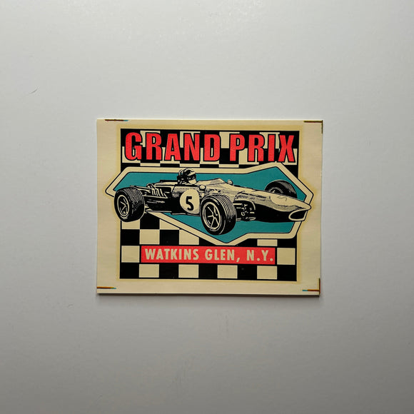 Original Grand Prix Watkins Glen N.Y. Waterslide Decal