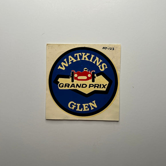 Original Watkins Glen Grand Prix Waterslide Decal