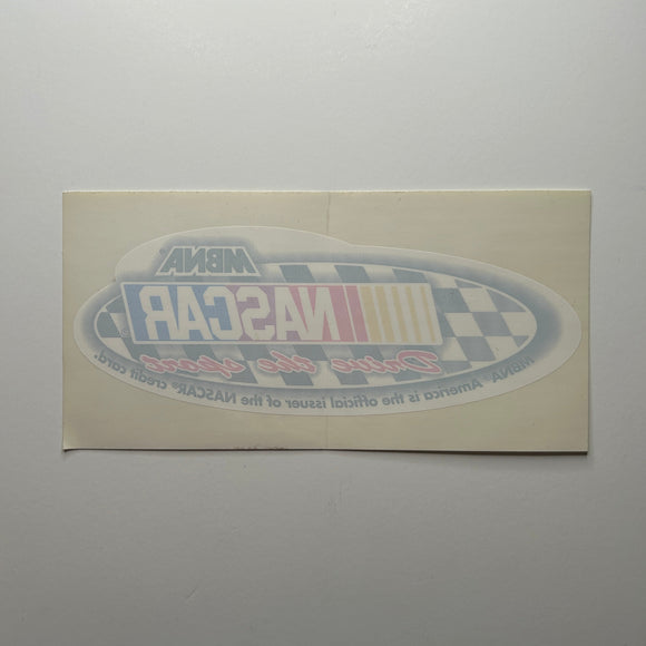 Original MBNA NASCAR Reversed Decal