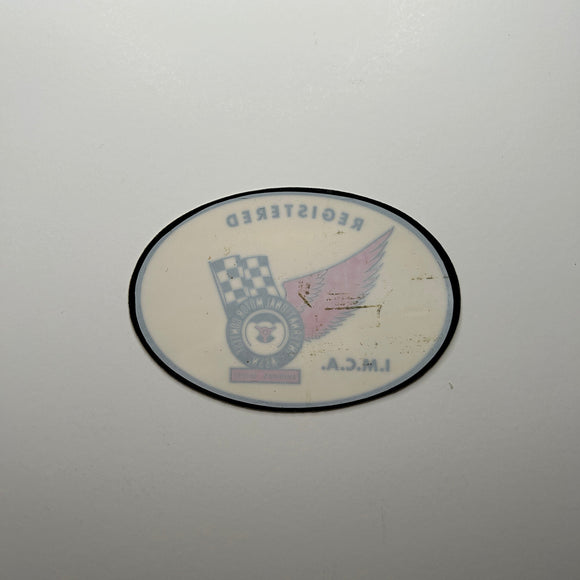 Original I.M.C.A. Registered Reversed Decal