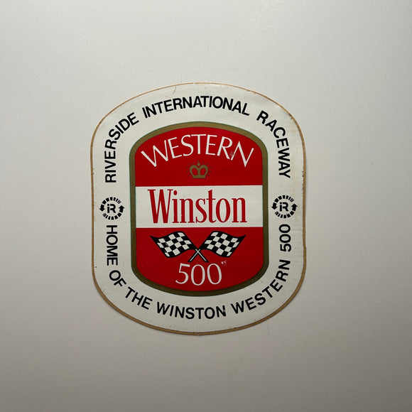 Original Riverside International Raceway Western Winston 500 Decal