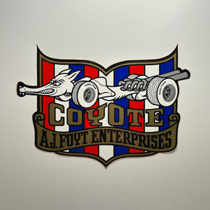 Original A.J. Foyt Enterprises Coyote Decal