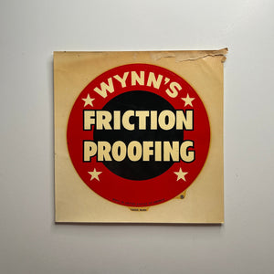 Original Wynn's Friction Proofing Waterslide Decal