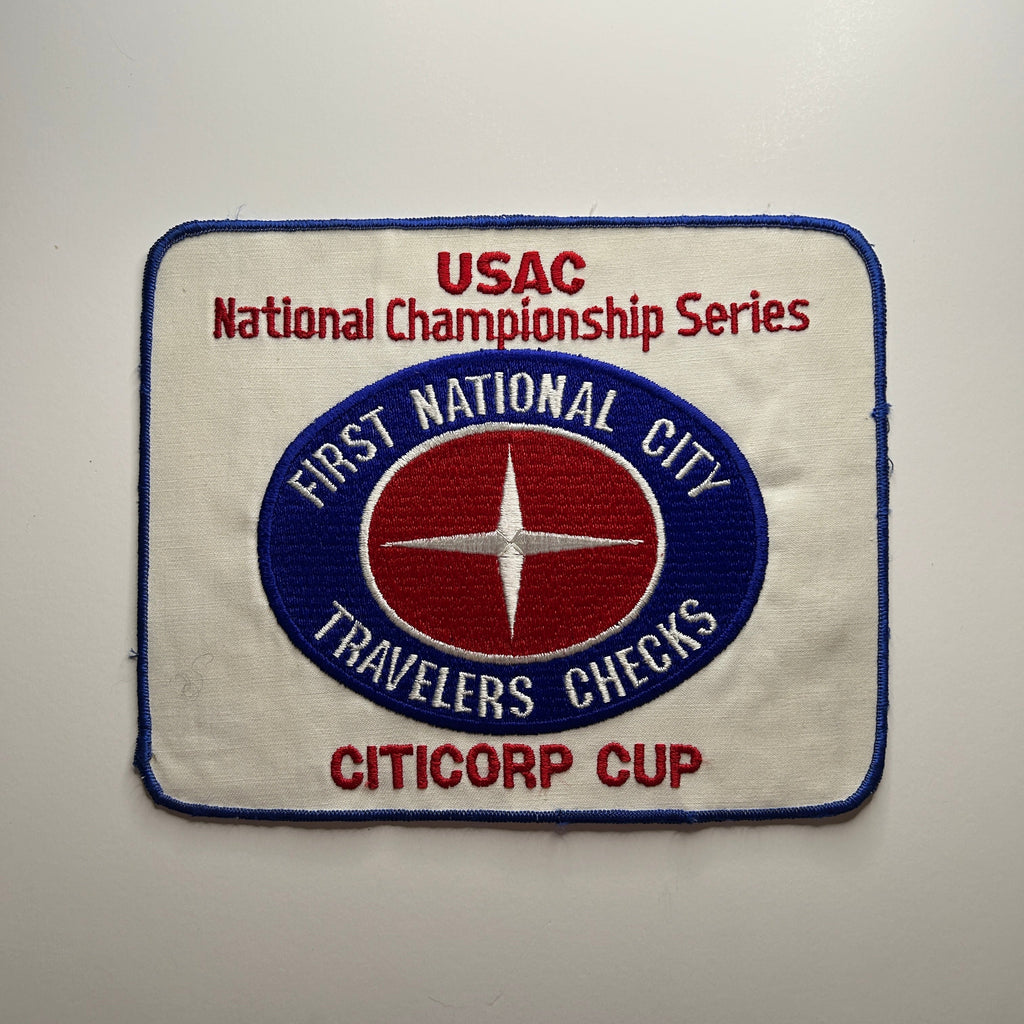 Original USAC National Championship Series First National City Travelers Checks Citicorp Cup Patch