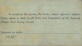 1935 National Midget Auto Racing Circuit Owner's Permit, Ed Hitze