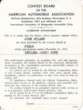 1953 AAA American Automobile Association Press John R. Hyland Credential