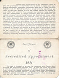 1954 AAA American Automobile Association News Bureau Representative Indiana Zone Credential