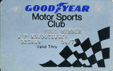 1977 Goodyear Motor Sports Club Full Member W.P. Nowostawski Credential