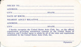 1961 United States Auto Club USAC Stock Car Driver Credential